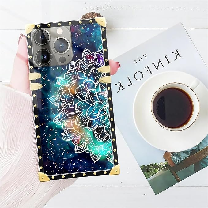 Compatible with iPhone 14 Pro Max Case, Starry Sky Colourful Mandala Luxury - Image 7