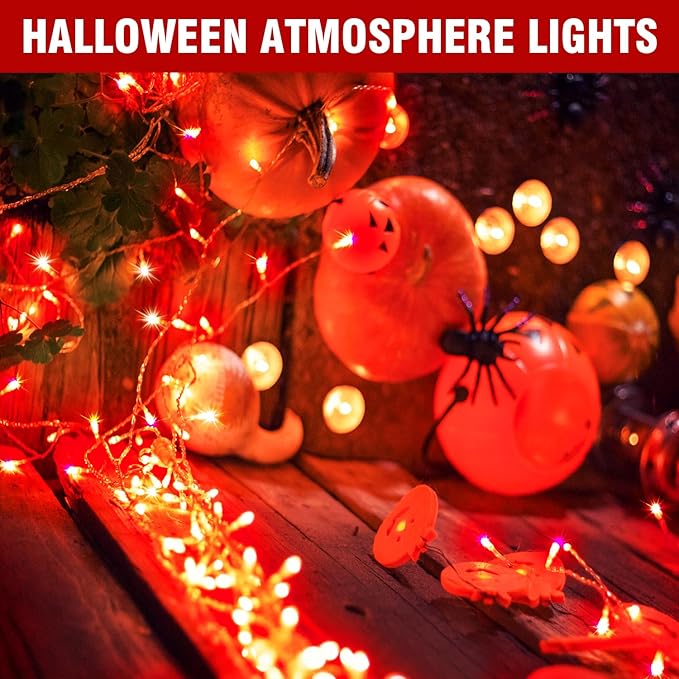 70FT Red String Lights, 210 LED Waterproof Seasonal Fairy Lights - Image 3