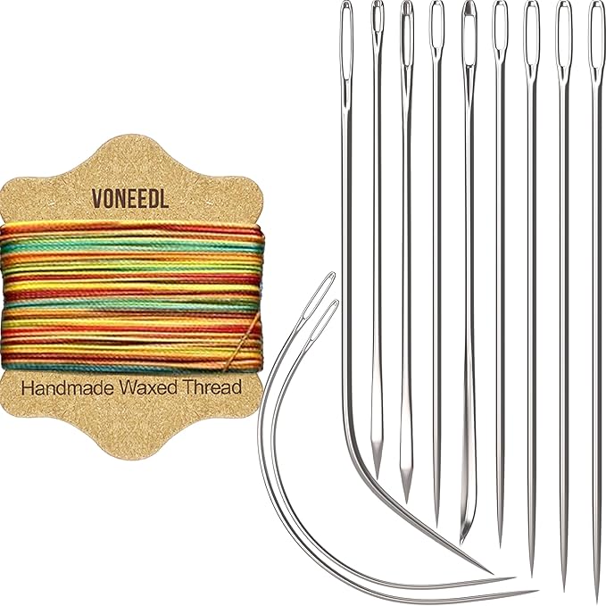 Upholstery Repair Kit: Waxed Sewing Thread & Heavy Duty Needles by VONEEDL