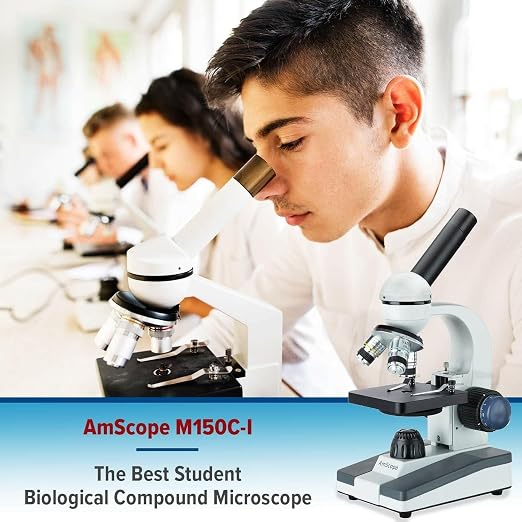 AmScope 40X-1000X Student Biological Compound Microscope - Image 8