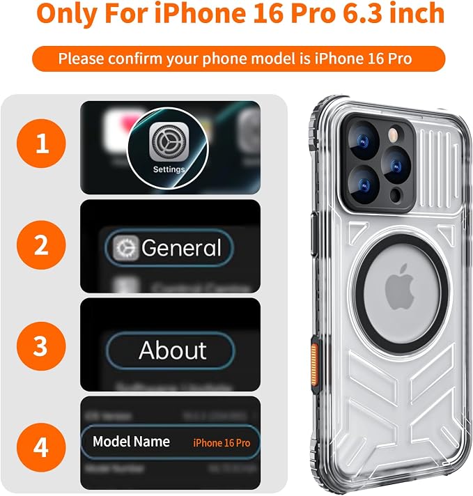 for iPhone 16 Pro Waterproof Case Compatible - Image 7