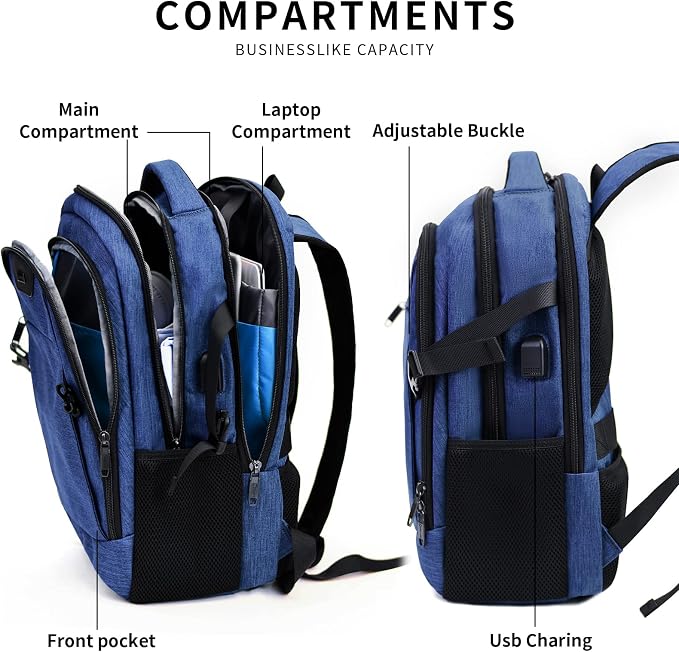 DUALSNG Travel Work Laptop Backpack - Image 3