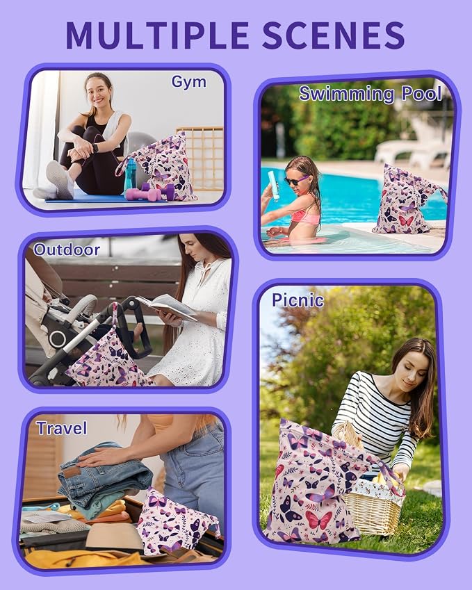 babygoal Wet Dry Bags 3 Pack, Waterproof Travel Bags - Image 4