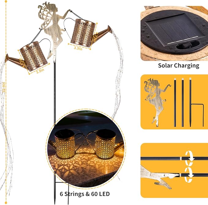 SRNPMIU Solar Watering Can Light - Image 2