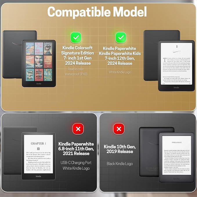 TNP Stand Case with Strap for Kindle Paperwhite 12th Gen 2024 / Kindle - Image 2