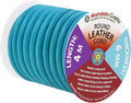 Mandala Crafts Round Genuine Teal Leather Cord by MandalaCrafts