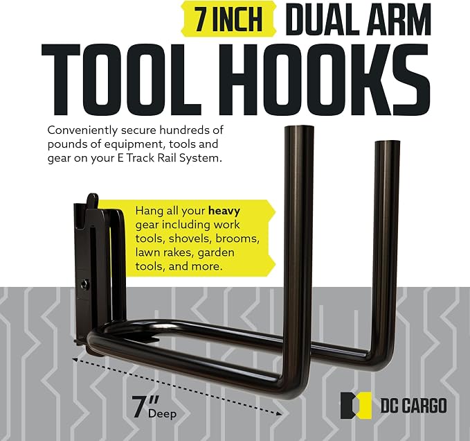 DC Cargo Mall Heavy Duty Hook Hanger E Track Accessories 7.5" Deep - Image 2