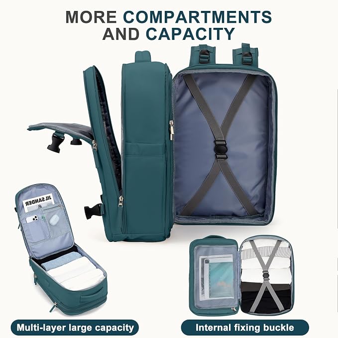 coowoz Large Travel Backpack For Women Men, Carry On Backpack, Hiking Backpack - Image 3