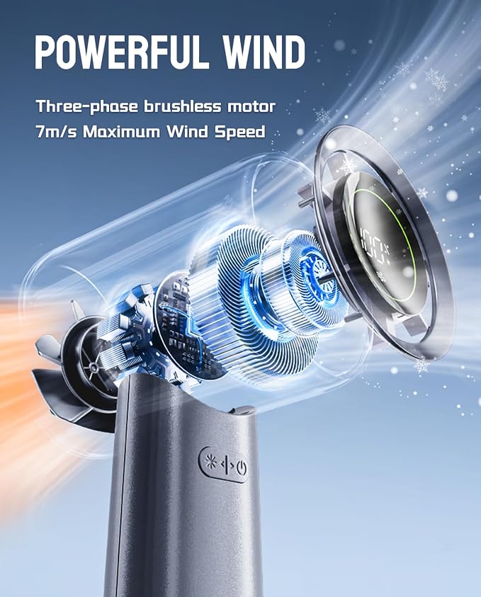 MUXNW Mini Turbo Jet Fan: Portable Small Pocket Handheld Personal Rechargeable - Image 3