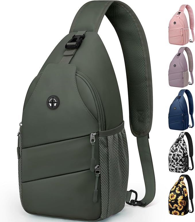 Pritent Crossbody Bags for Women Men Trendy Sling Bag Backpack Casual Chest Bag by Pritent