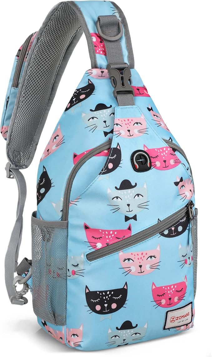 ZOMAKE Sling Bag, Small Crossbody Sling Backpack, Water Resistant Shoulder by ZOMAKE