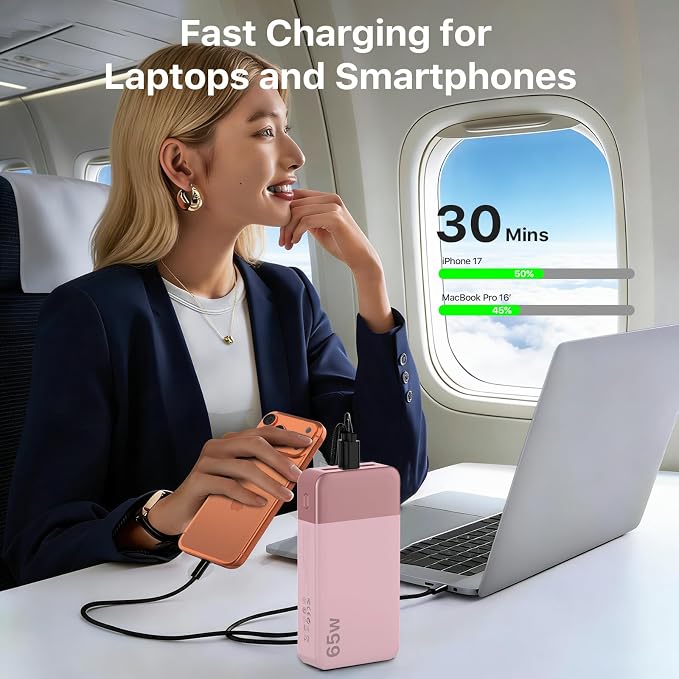 NOBIS 20000mAh Battery Pack Power Bank 65W Power Bank, Portable Charger - Image 2