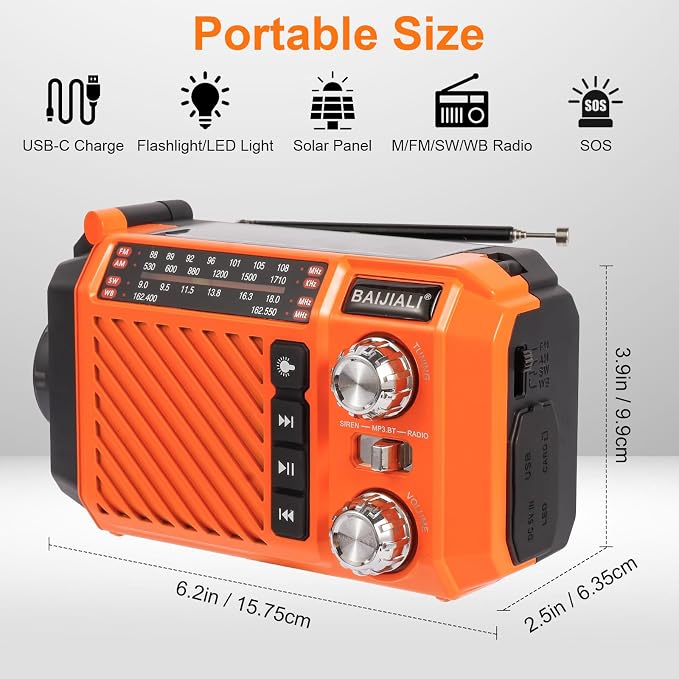 Hand Crank Emergency Weather Radio - Image 2