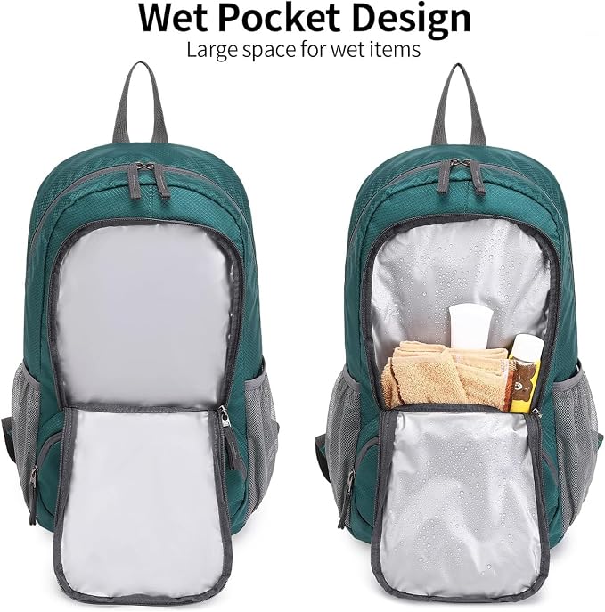 FENGDONG 35L Lightweight Foldable Waterproof Packable Travel Small Hiking - Image 6