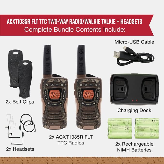 Cobra ACXT1035R FLT TTC Floating and Waterproof Walkie Talkies - Image 6