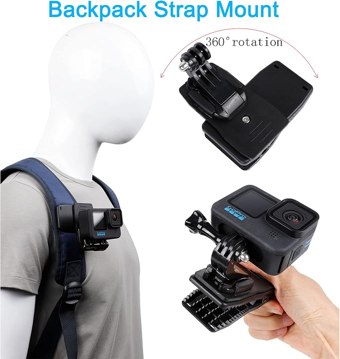 Accessories Set for GoPro Hero 13/12/11/10/9/8/7/6/5/4, New Quick Release Head - Image 7
