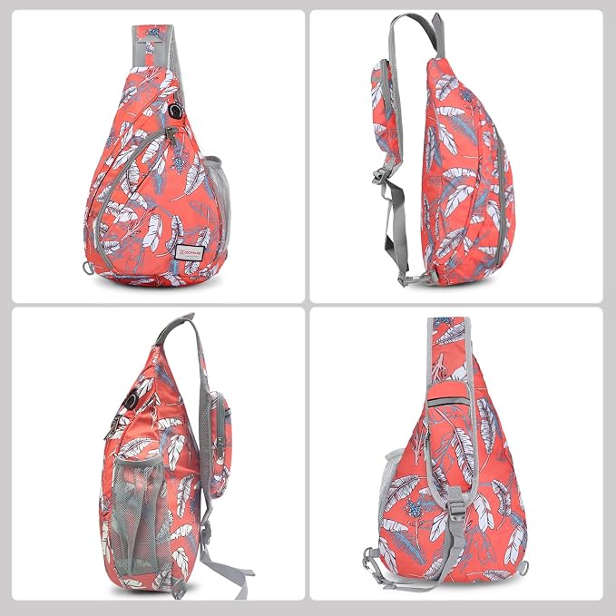 ZOMAKE Sling Bag, Small Crossbody Sling Backpack, Water Resistant Shoulder - Image 5