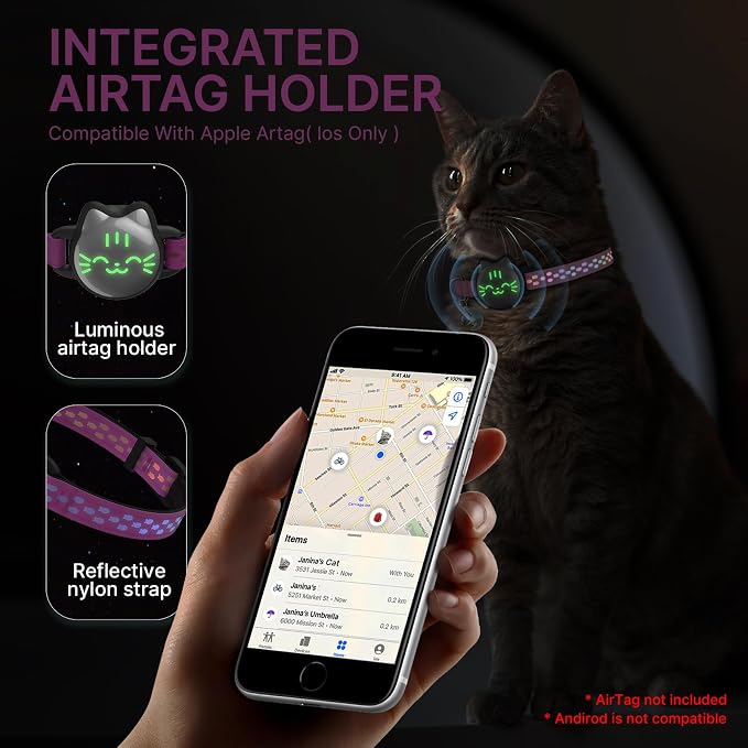 Waterproof Airtag 2nd & 1st Cat Collar, Breakaway Cat Airtag Collar - Image 5