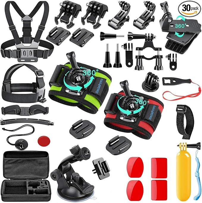 SmilePowo 51-in-1 Action Camera Accessories Kit by SmilePowo