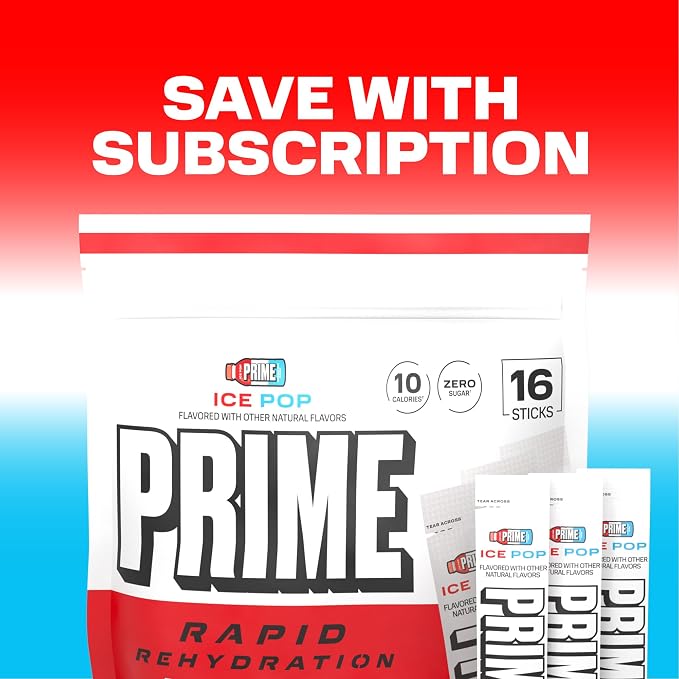 Prime Rapid Rehydration Electrolyte Powder Sticks, Ice Pop, Sugar Free - Image 9
