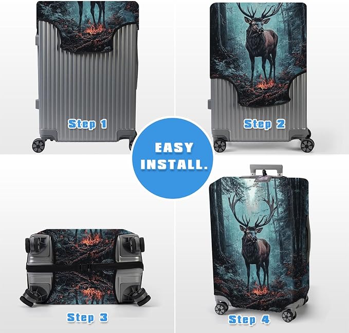 Luggage Cover Protector for 22-24 Inch Suitcases, TSA Approved Elastic Travel - Image 6