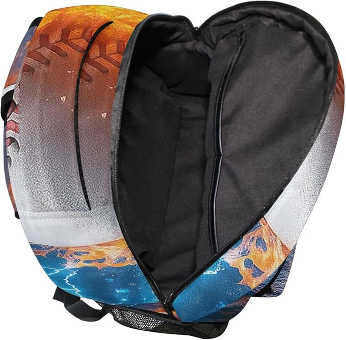 Wamika Baseball Ice Fire Boy Backpack Sports Ball School Backpack Kid Girl - Image 7