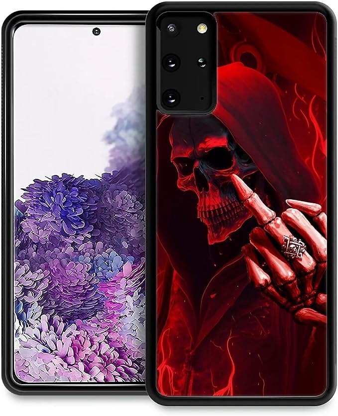 for Samsung Galaxy S20 Plus Case, Gestures Funny Skull Pattern Graphic Design by FKBRCL4U