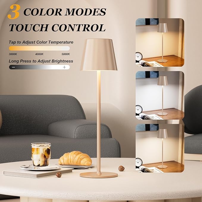Kakanuo Cordless Table Lamp Rechargeable - Image 2