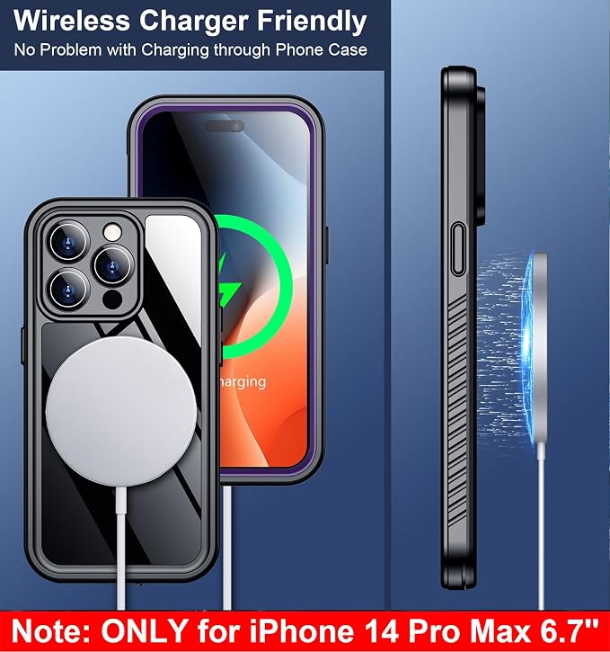 SPIDERCASE Only Designed for iPhone 14 Pro Max Case Waterproof Full Body - Image 6