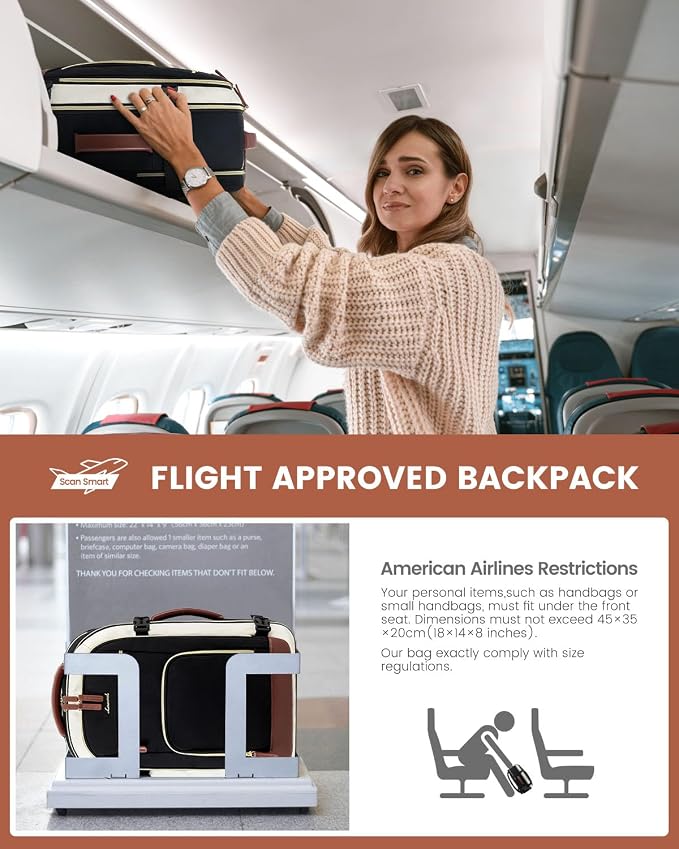 LOVEVOOK 50L Travel Backpack for Women Flight Approved, Carry on Backpack for - Image 7