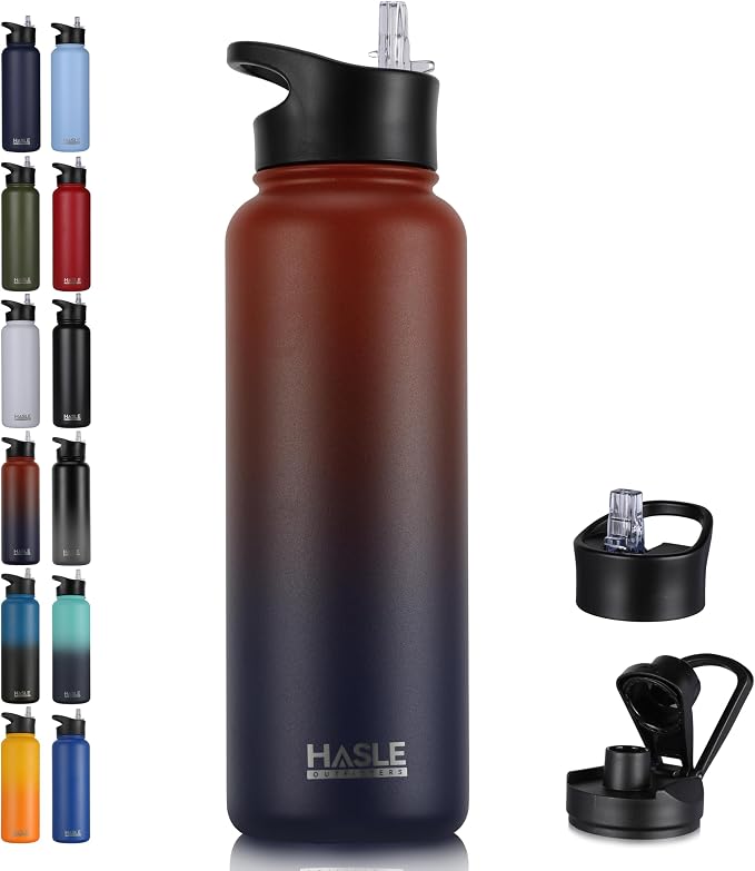 HASLE OUTFITTERS 40oz Stainless Steel Water Bottle, Vacuum Insulated Double by HASLEOUTFITTERS