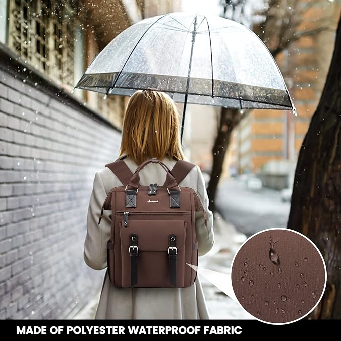 LOVEVOOK Laptop Backpack for Women Work Travel Commuter Backpack Business - Image 5