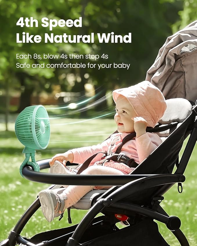 Gaiatop Oscillating Baby Stroller Fan - Image 6
