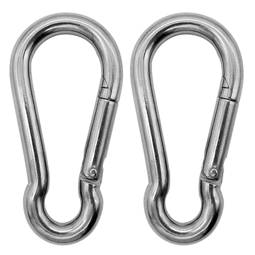 304 Stainless Steel Carabiners -4.7 inch Heavy Duty, Durable & Rust-Free Clips - Image 8