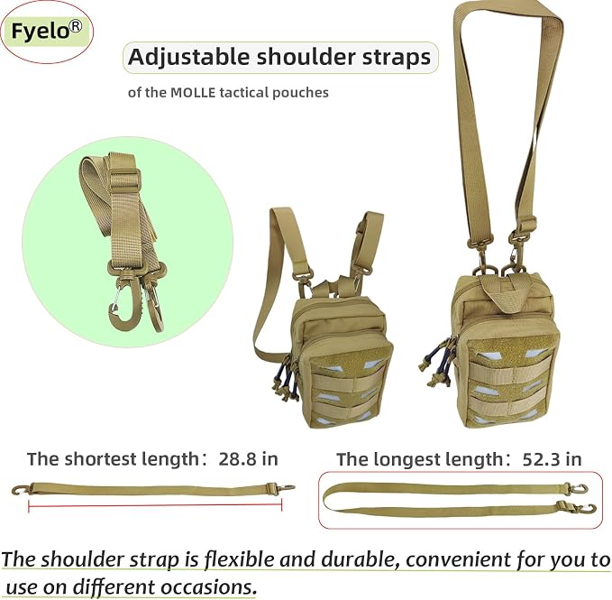 Tactical Pouch Water-Resistant Molle Multi Functional EDC Tool Compact Bag - Image 5