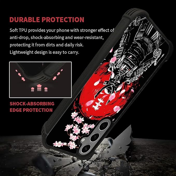 for Samsung Galaxy S24/S25 Plus Case, Sakura Japanese Samurai Pattern Graphic - Image 7