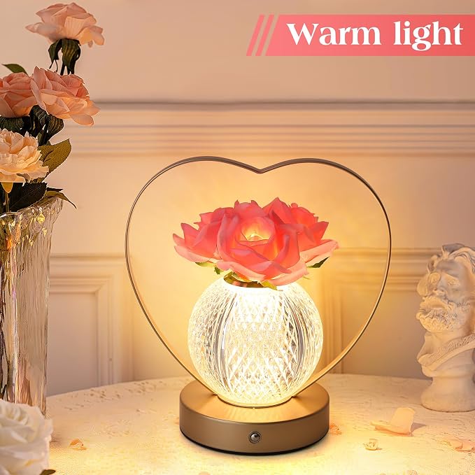 AMWGIMI Rose Flower Lamp, Birthday Gifts - Image 2
