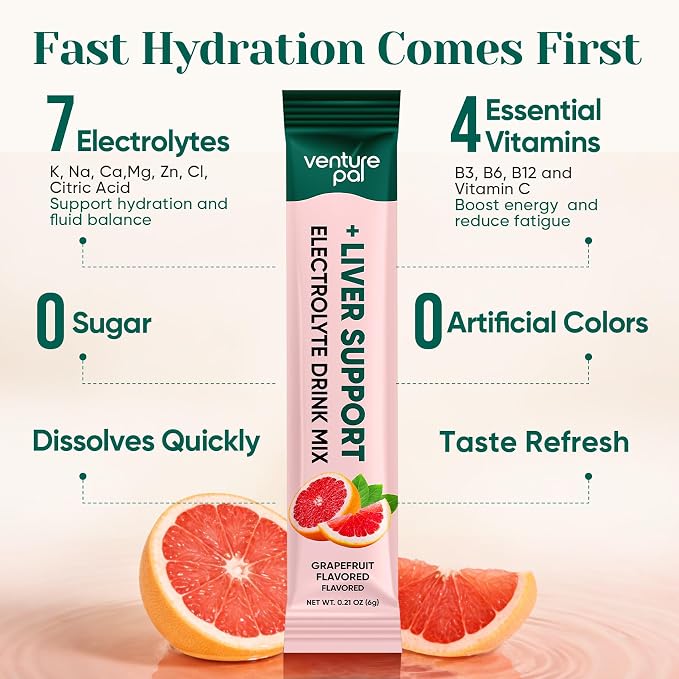 Venture Pal Hydration Packets + Liver Support- Liquid Daily IV Electrolyte - Image 4