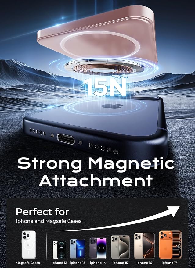 Aobbow Magnetic Portable Charger, 5000mAh Ultra Slim Power Bank, 15W Fast - Image 3