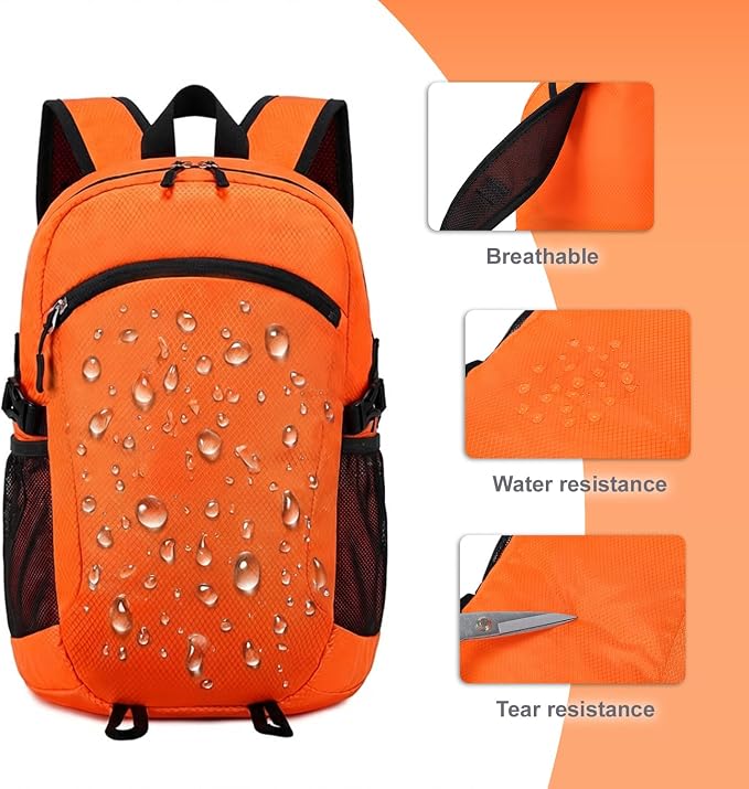 Lightweight Hiking Backpack 18L Packable Foldable Small Daypack Collapsible - Image 6