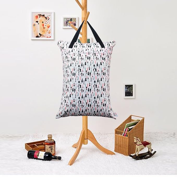 ALVABABY 2 Pack Large Wet Dry Bag Waterproof Hanging Cloth Diaper - Image 6