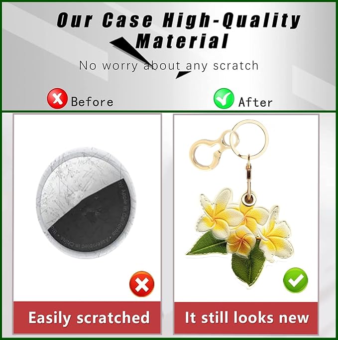 BORKUANA Leather Keychain Holder Case Compatible - Image 3