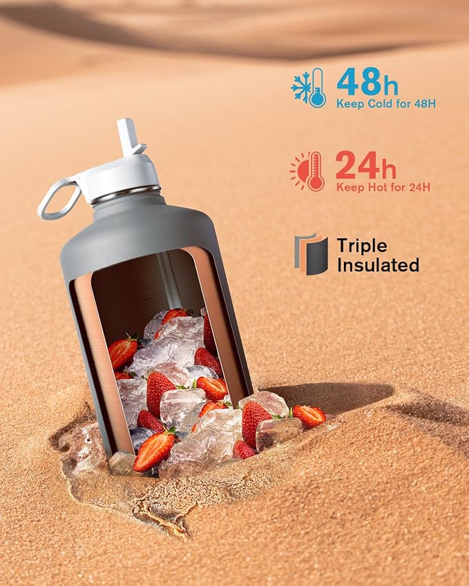 Coolflask 128 oz Gallon Water Bottle Insulated - Image 2