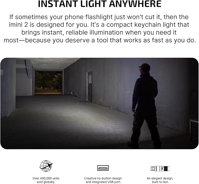 OLIGHT IMINI 2 EDC Rechargeable Keychain Flashlight, 50 Lumens Compact and - Image 8
