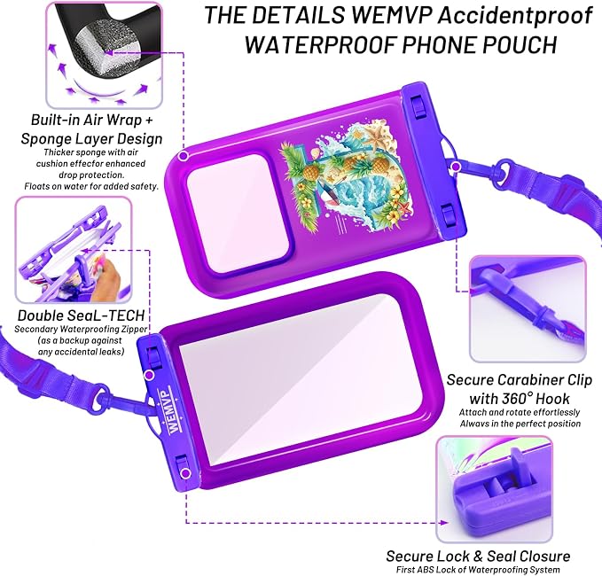 Personalized Initial Waterproof Phone Pouch Case - Image 3