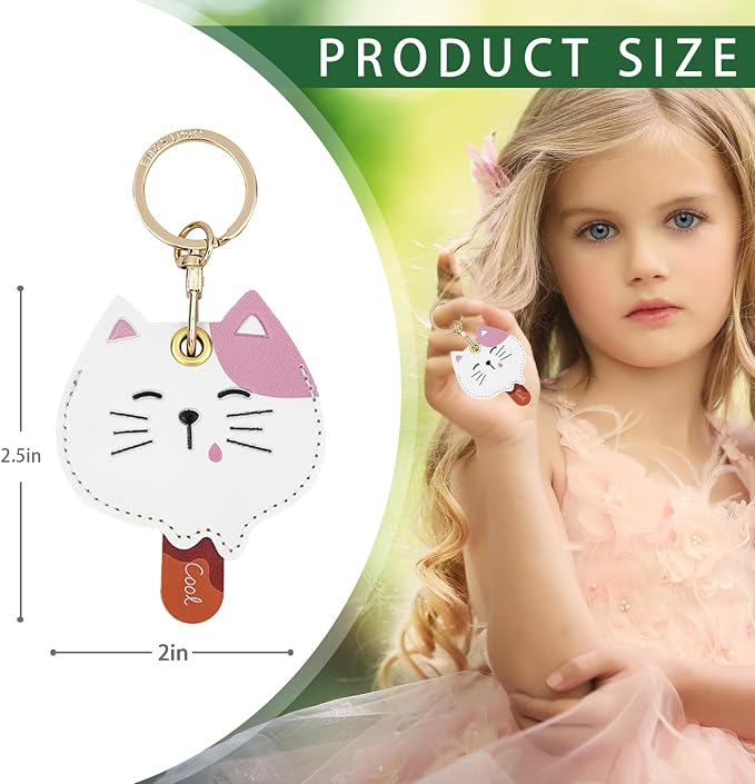 Leather Keychain Case Holder Compatible - Image 2