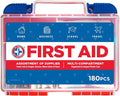 Be Smart Get Prepared 180 Piece First Aid Kit: Clean, Protect Minor Cuts by BeSmartGetPrepared