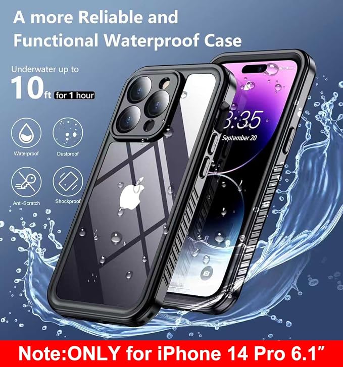 SPIDERCASE Only Designed for iPhone 14 Pro Case Waterproof, Built-in Lens & - Image 7
