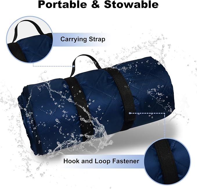 Waterproof Outdoor Blanket 92”X 60” Packable, Stadium Blankets - Image 5