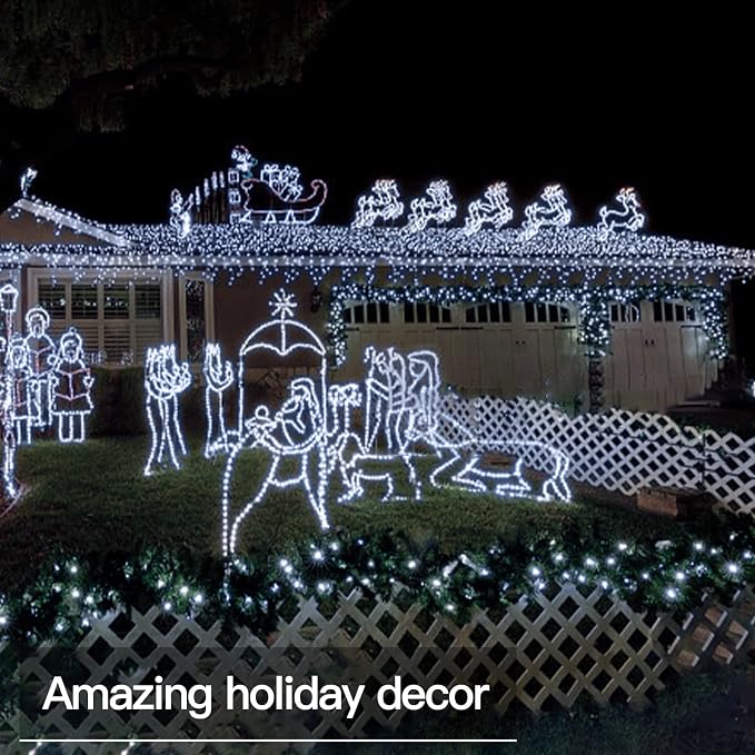 suddus 33ft 100 LED Outdoor String Lights, Led Twinkle Lights - Image 4